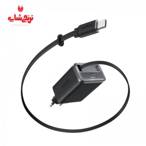 شارژر دیواری همراه با کابل Anker Nano Charger(35W, Built-In Retractable USB-C Cable)